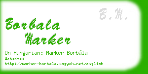borbala marker business card